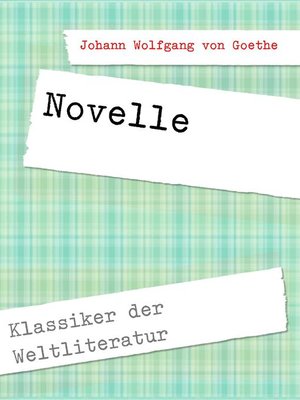 cover image of Novelle